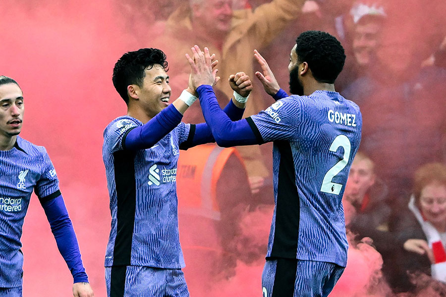 ジョー・ゴメスが遠藤航にエールを送った【写真：REX/アフロ】