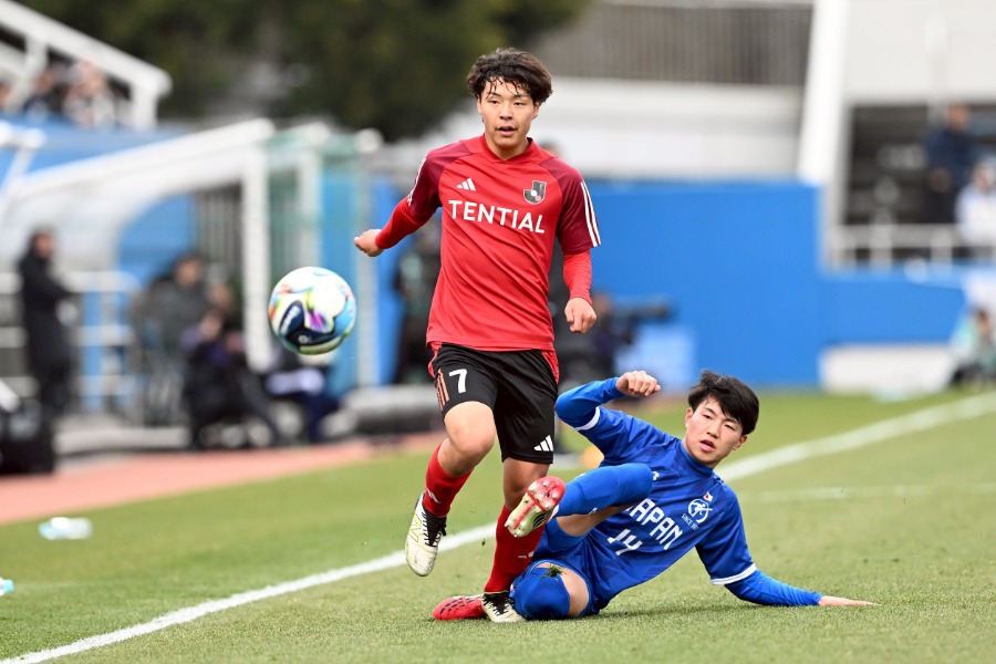 奈良クラブユースの浜名元希（7番）【写真：徳原隆元】