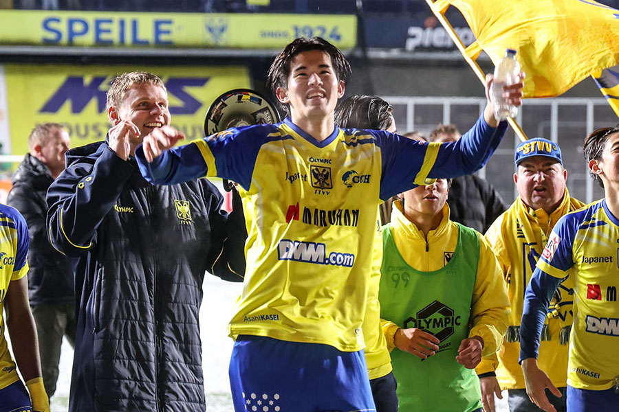 2桁ゴールを達成したシント＝トロイデンFW後藤啓介【写真提供：STVV】