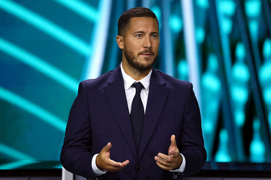 32歳と若くして引退した元ベルギー代表MFエデン・アザール【写真:アフロスポーツ】