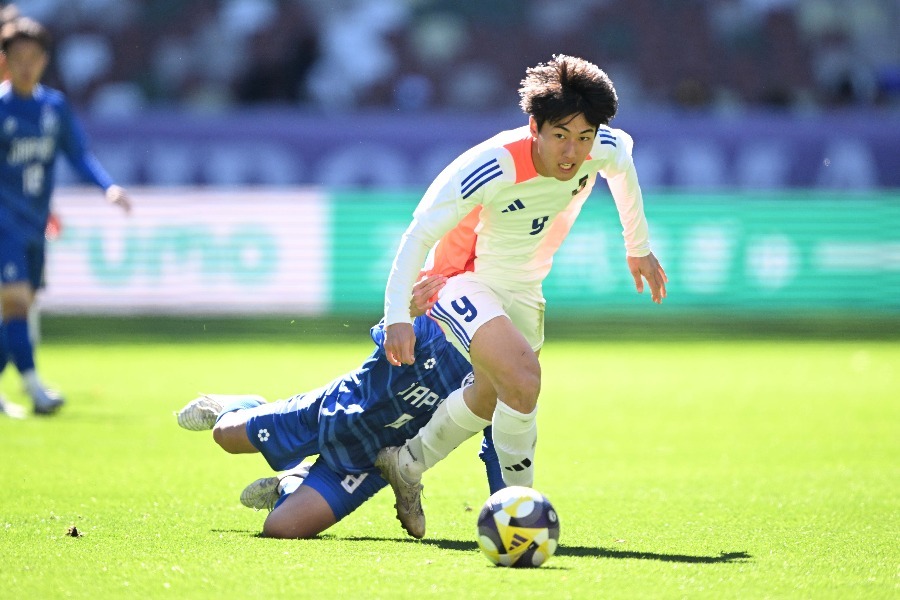 早稲田大進学が決まった名古屋グランパスU-18のFW大西利都【写真：徳原隆元】