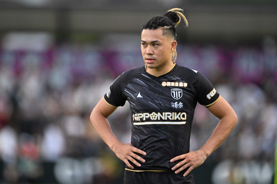 栃木シティの田中パウロ淳一【写真：徳原隆元】