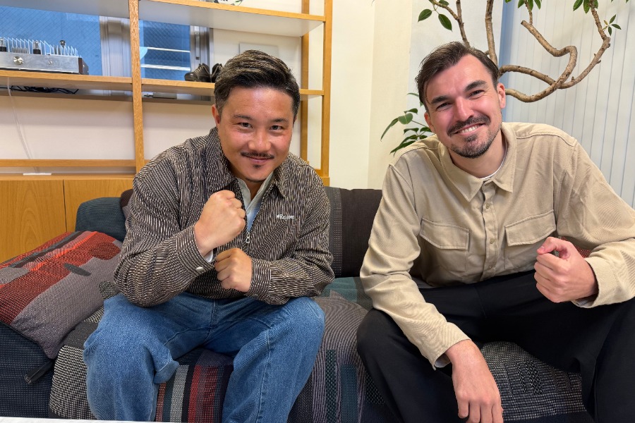 安田理大氏とハーフナー・マイク氏が対談【写真：FOOTBALL ZONE編集部】