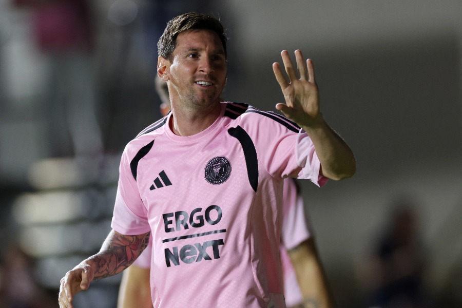 インテル・マイアミでプレーするリオネル・メッシ【写真：ロイター】