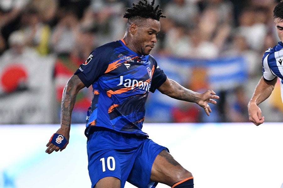 C大阪戦でゴールを決めたマテウス・ジェズス【写真：徳原隆元】