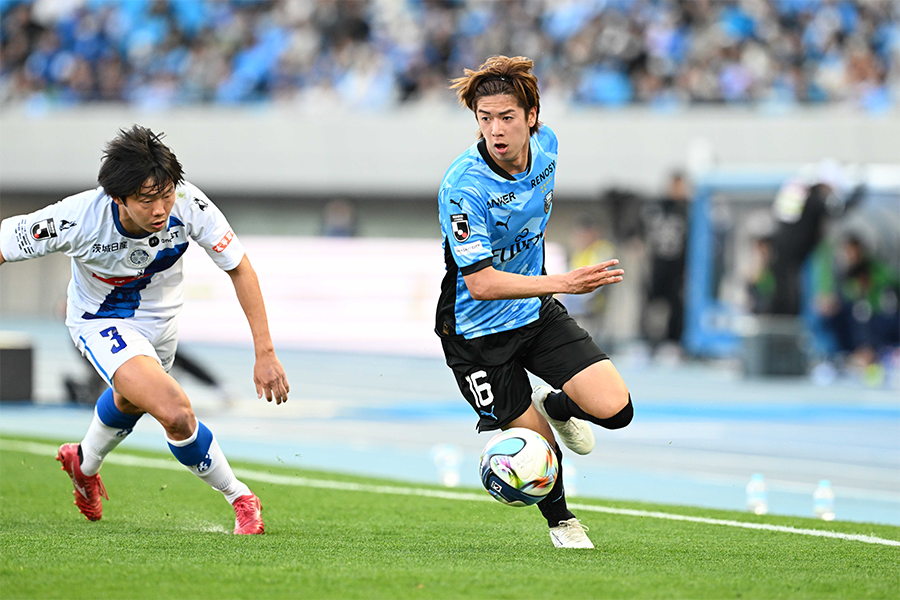 水戸戦に出場した川崎・大関友翔【写真：徳原隆元】