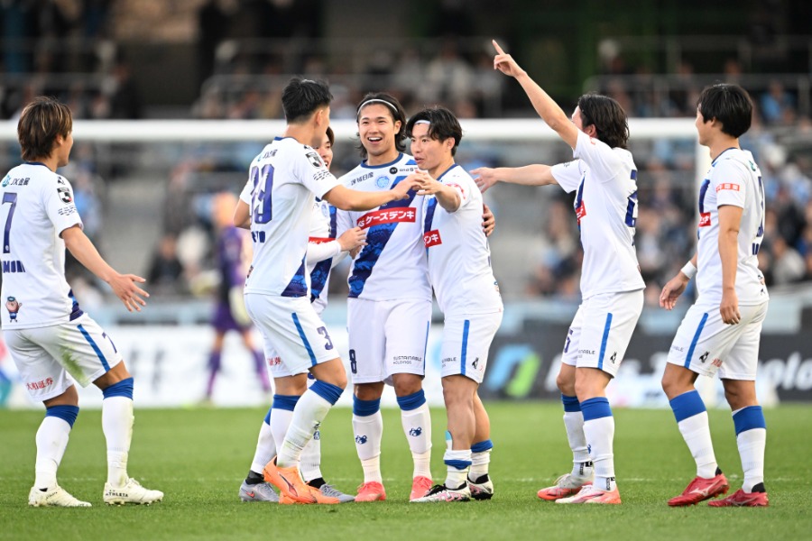 2点目を決めた水戸・加藤千尋【写真:徳原隆元】