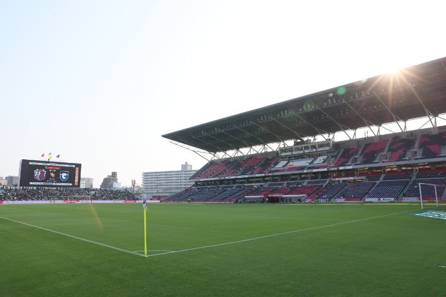 スタジアムの新愛称が「YANMAR HANASAKA STADIUM」に決まった【写真：柳瀬心祐】