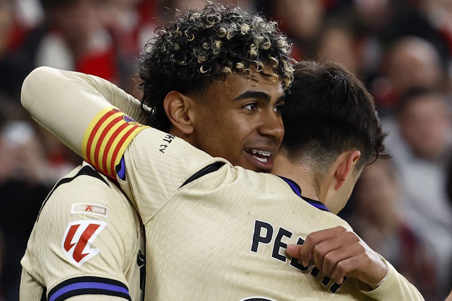 ペドリのアシストからヤマルが決勝弾【写真:ロイター】