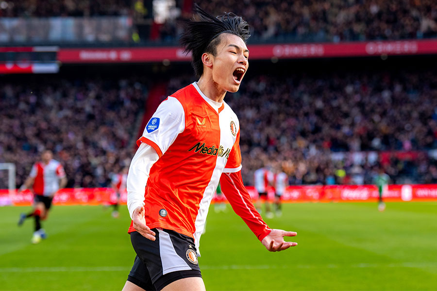 上田綺世がエクセルシオール戦で2ゴールを決めた【写真：Pro Shots/アフロ】