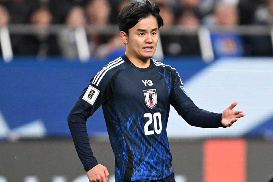 久保建英がバーレーン戦で追加点を決めた【写真：徳原隆元】