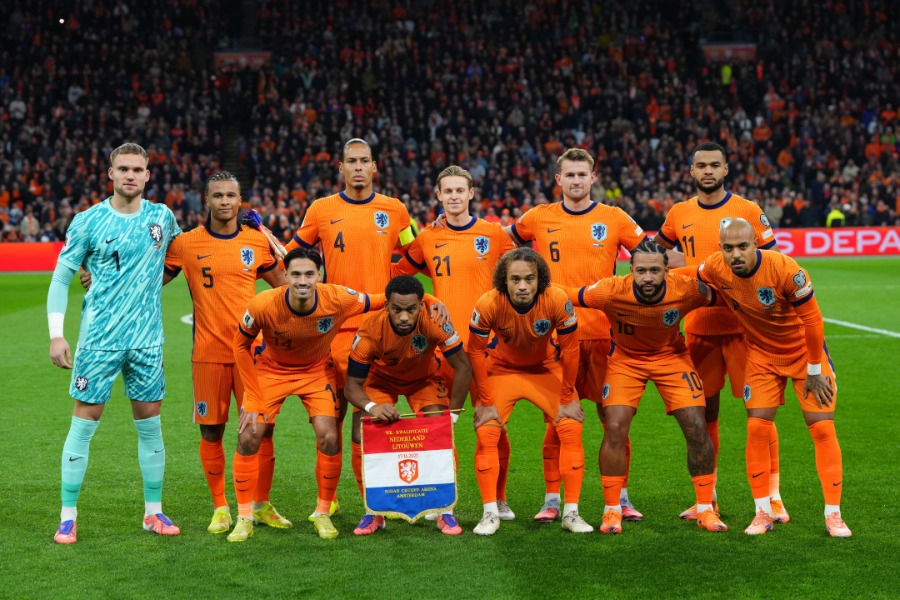 オランダ代表が新ユニフォームを発表【写真：AP/アフロ】
