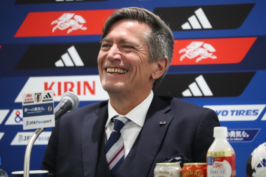 なでしこジャパンを率いるニルス・ニールセン監督【写真：轡田哲朗】
