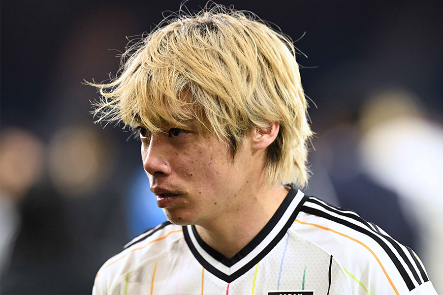 決勝ゴールを決めた伊東純也【写真：徳原隆元】