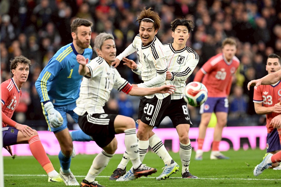 スコットランド代表と対戦した日本代表【写真：徳原隆元】