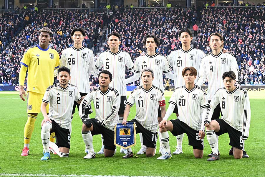 スコットランド代表と対戦した日本代表【写真：徳原隆元】