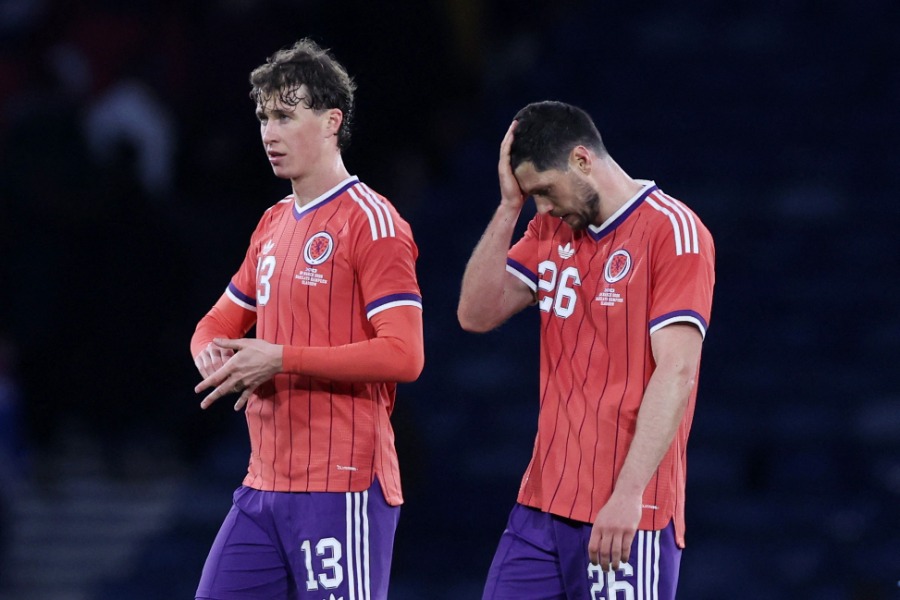 日本代表に敗れたスコットランド代表【写真:ロイター】