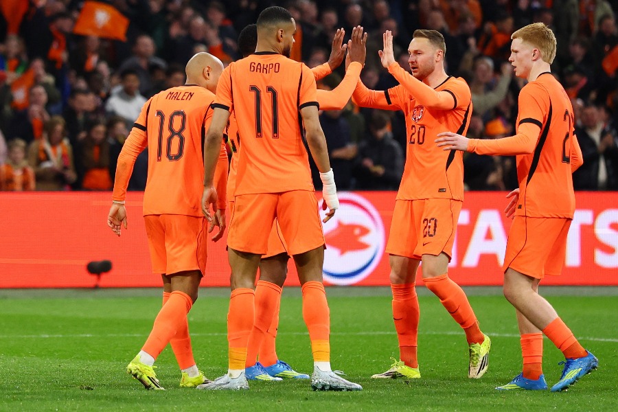 W杯で日本代表と対戦するオランダ代表【写真：ロイター】