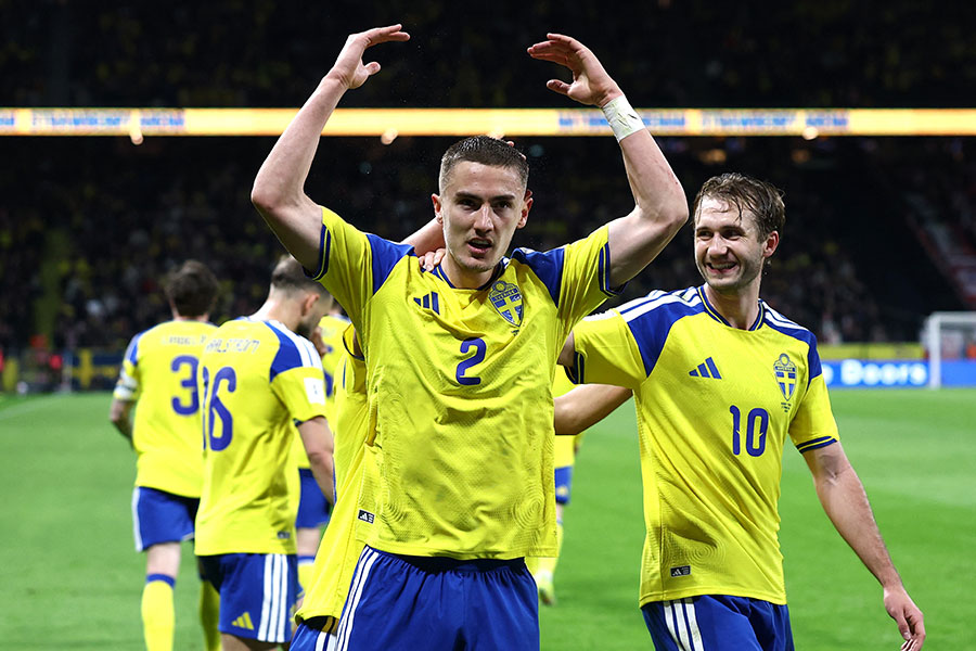 スウェーデン代表がW杯出場権利を獲得【写真:ロイター】