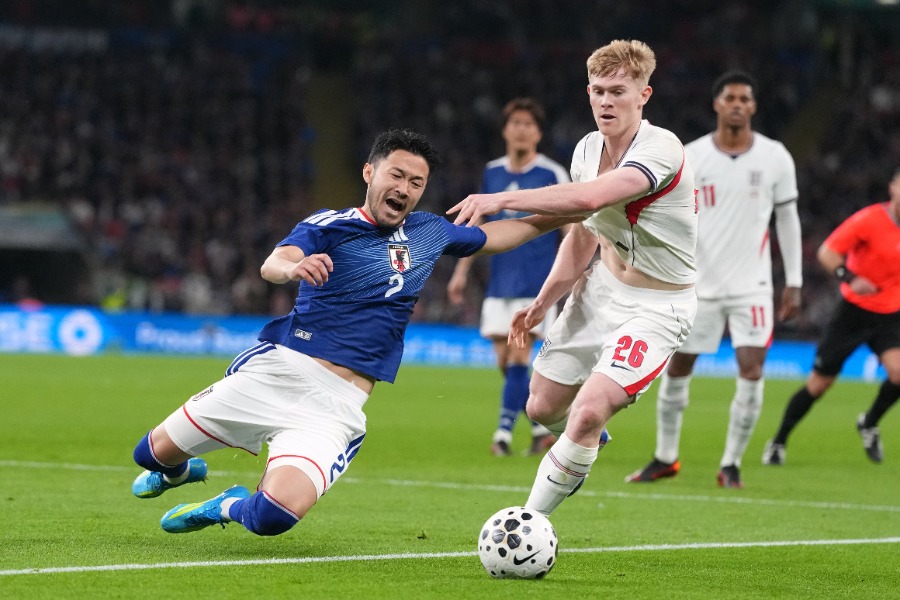 日本代表の菅原由勢【写真：AP/アフロ】