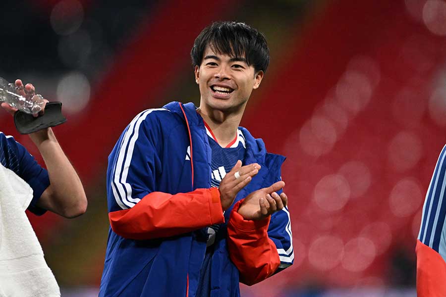 三笘薫がイングランド相手に決勝ゴール【写真：徳原隆元】