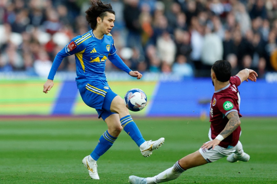 リーズ・ユナイテッドの田中碧【写真：ロイター】