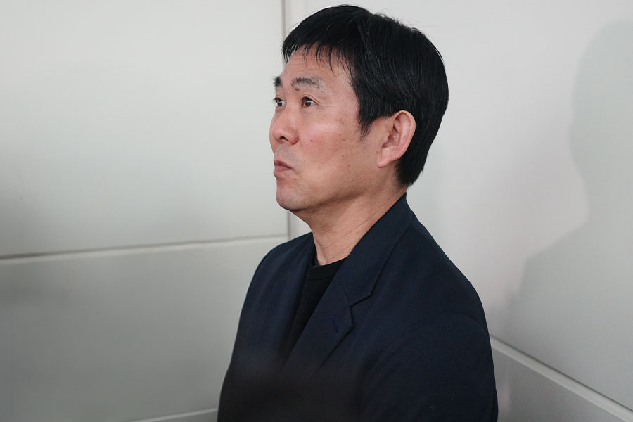日本代表を率いる森保一監督【写真：FOOTBALL ZONE編集部】