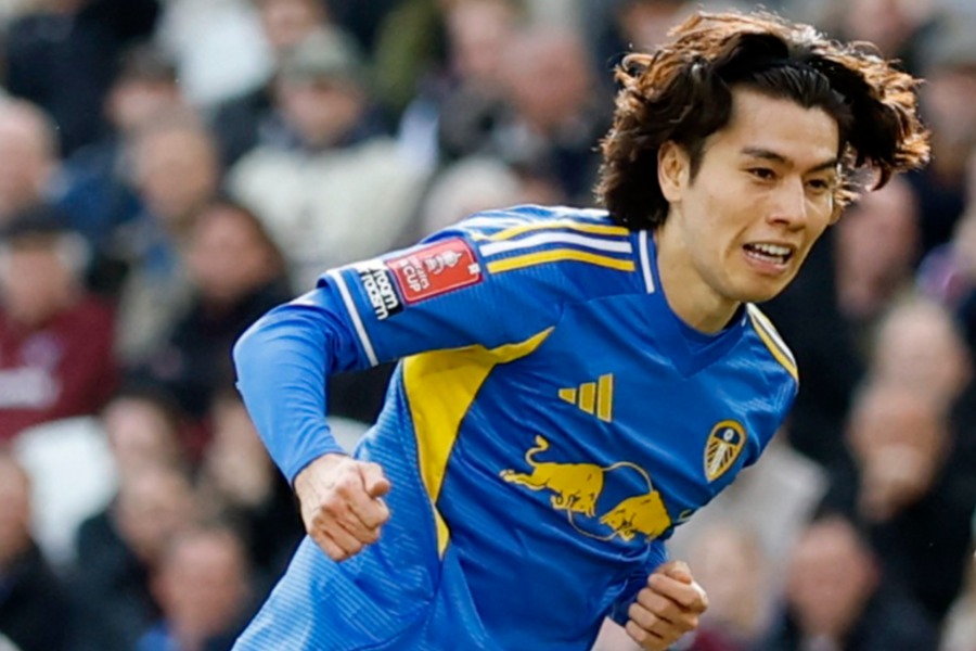 リーズ・ユナイテッドの日本代表MF田中碧【写真：ロイター】