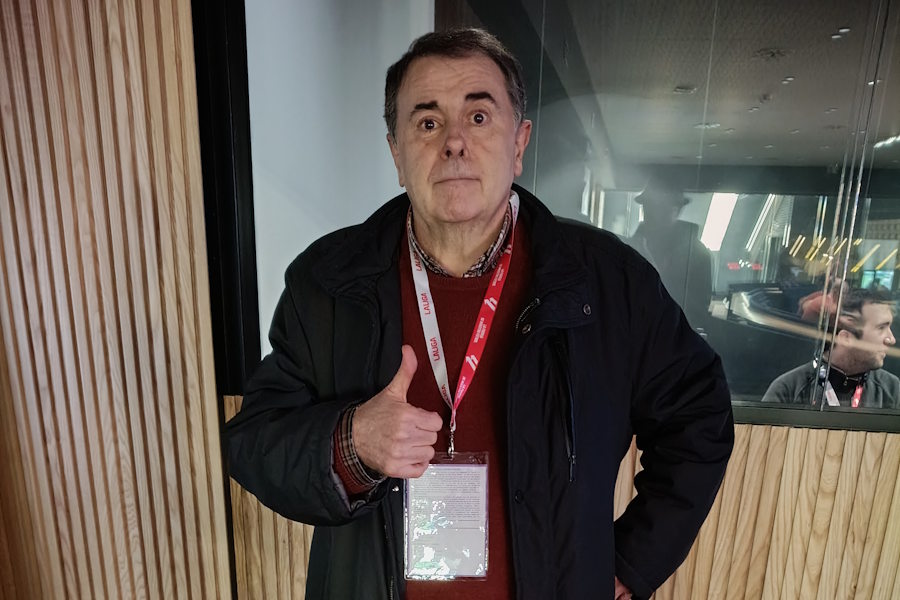 ソシエダの番記者を30年以上務めるイディアケス氏【写真：高橋智行】