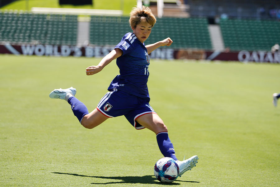 浜野まいかがアメリカ戦で先制ゴール【写真：AP/アフロ】