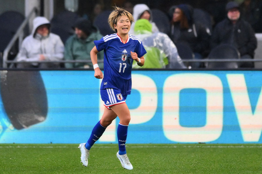 アメリカ戦でゴールを決めた浜野まいか【写真：ロイター】