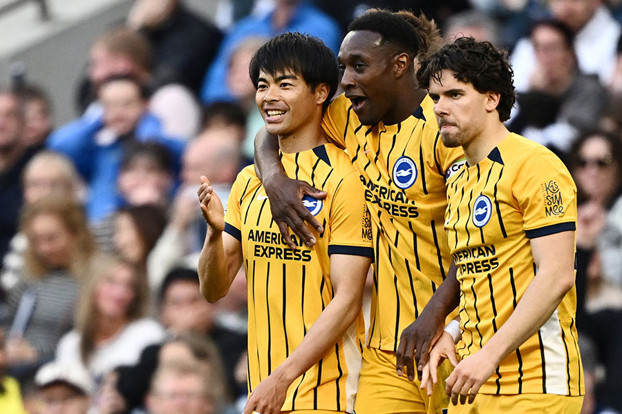 三笘薫がトッテナム戦でスーパーゴールを決めた【写真：ロイター】