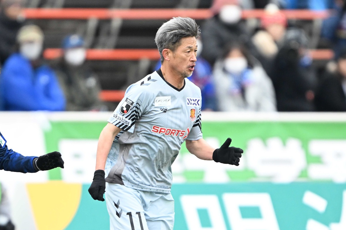 福島の三浦知良【写真：徳原隆元】