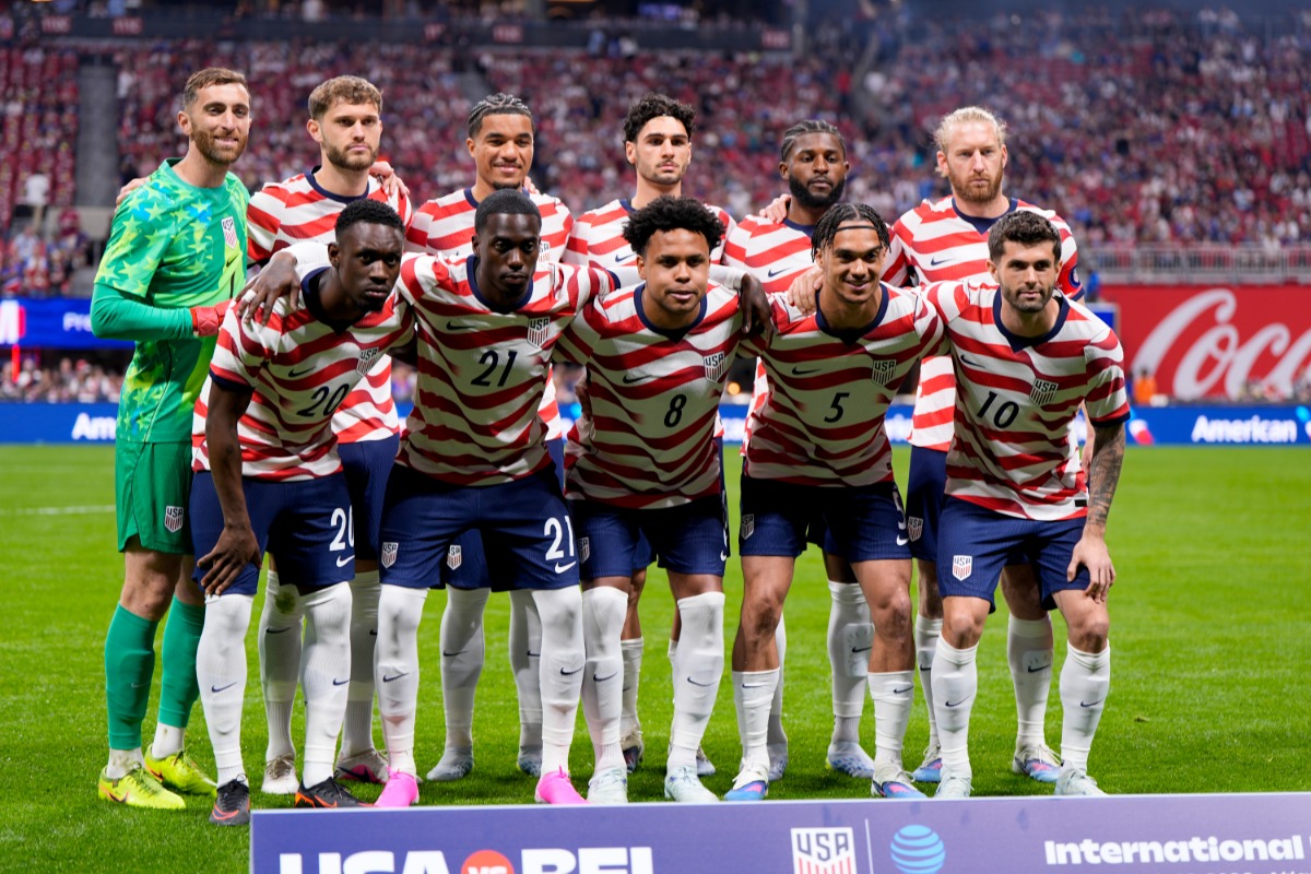 アメリカ代表のW杯ユニフォームに注目【写真：AP/アフロ】