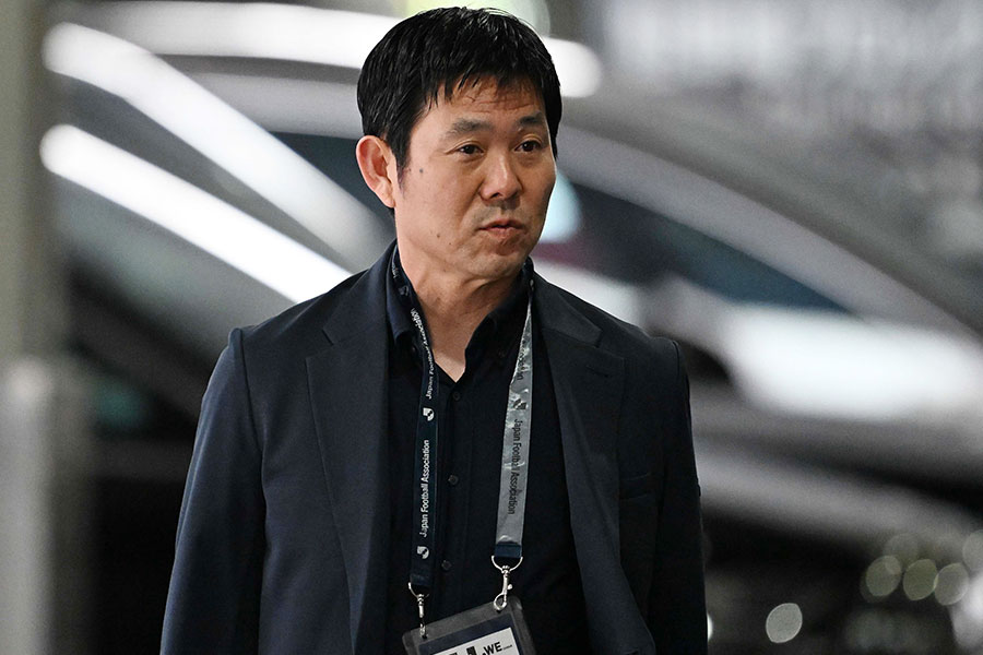 森保一監督が三笘薫の負傷状況について話した【写真:徳原隆元】