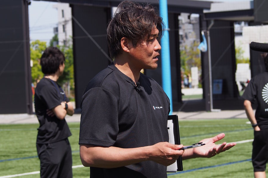 大久保嘉人氏がFW発掘トライアウトを実施した【写真：FOOTBALL ZONE編集部 】