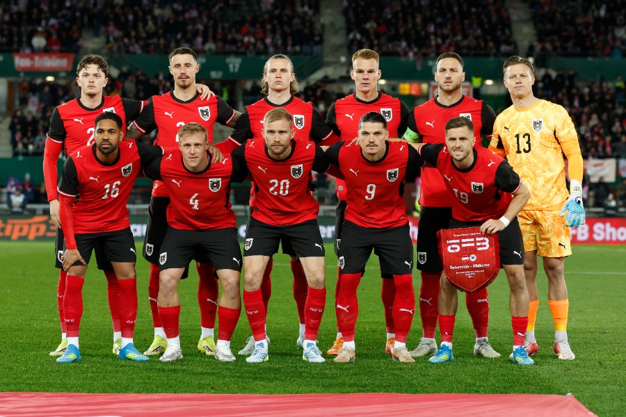 オーストリア代表がW杯メンバーを発表した【写真：ロイター/アフロ】