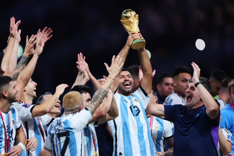 W杯前回大会で優勝したアルゼンチン代表【写真:森田直樹/アフロスポーツ】