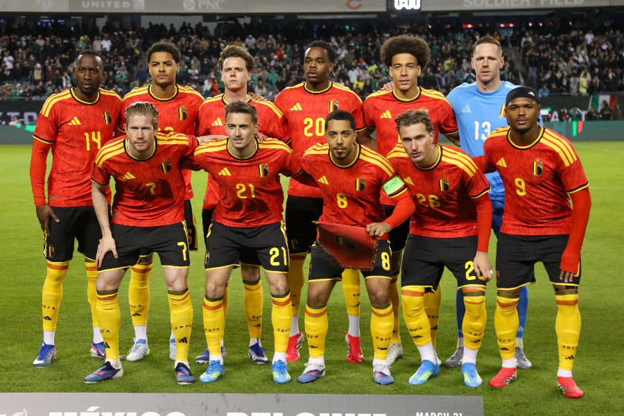 ベルギー代表のW杯ユニフォームに注目【写真:アフロ】