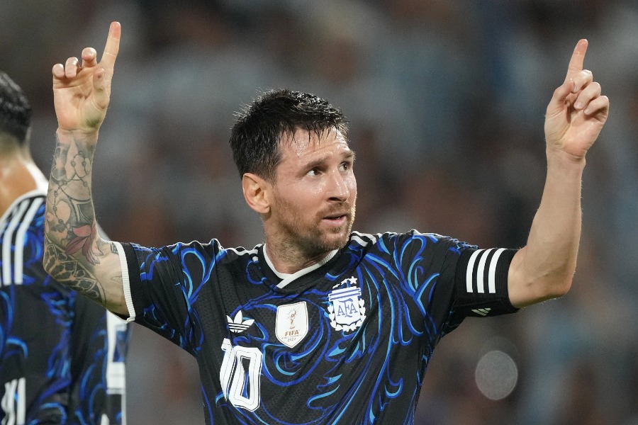 リオネル・メッシが6大会連続のアルゼンチン代表選出【写真：AP/アフロ】