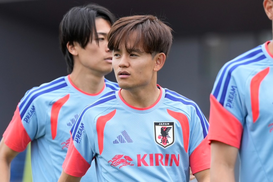久保建英が南野拓実の背番号8を継承した【写真：増田美咲】
