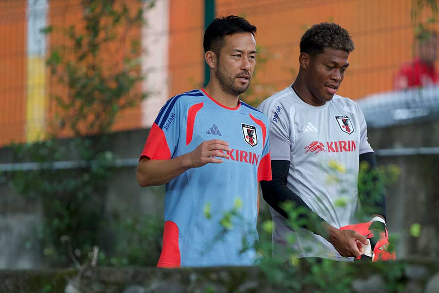 日本代表に合流した吉田麻也【写真:FOOTBALL ZONE編集部】