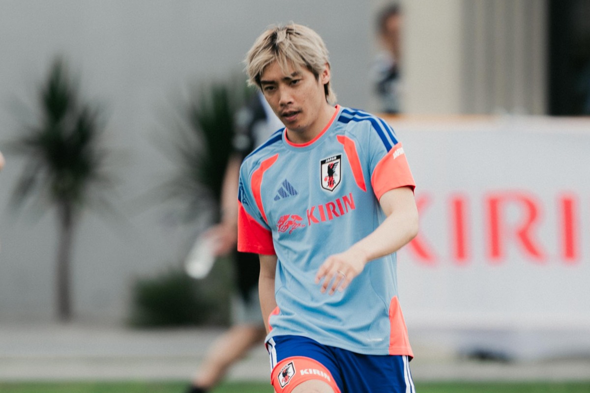 事前キャンプ中の日本代表MF伊東純也【写真:井上信太郎 】