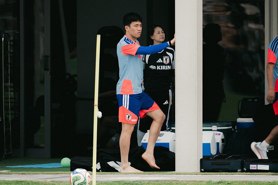 森保監督が遠藤航の状態について言及【写真:FOOTBALL ZONE編集部】