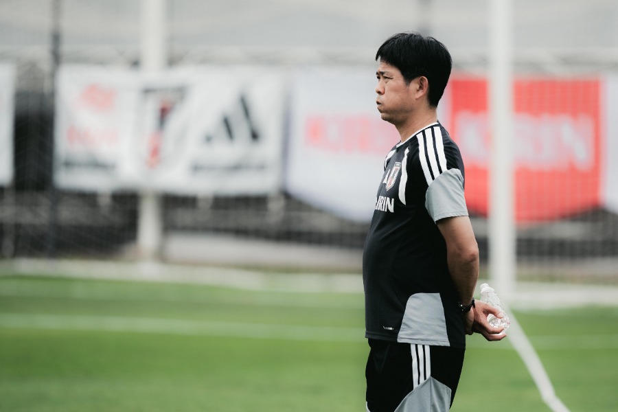 日本代表を率いる森保一監督【写真：井上信太郎】