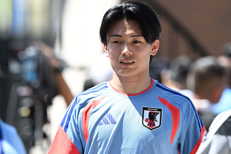 上田綺世がオランダ戦に向けて意気込み【写真：徳原隆元】