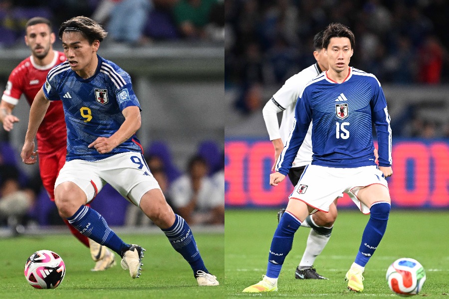 オランダ人記者が注目する日本代表の上田綺世(左)と鎌田大地【写真:徳原隆元】