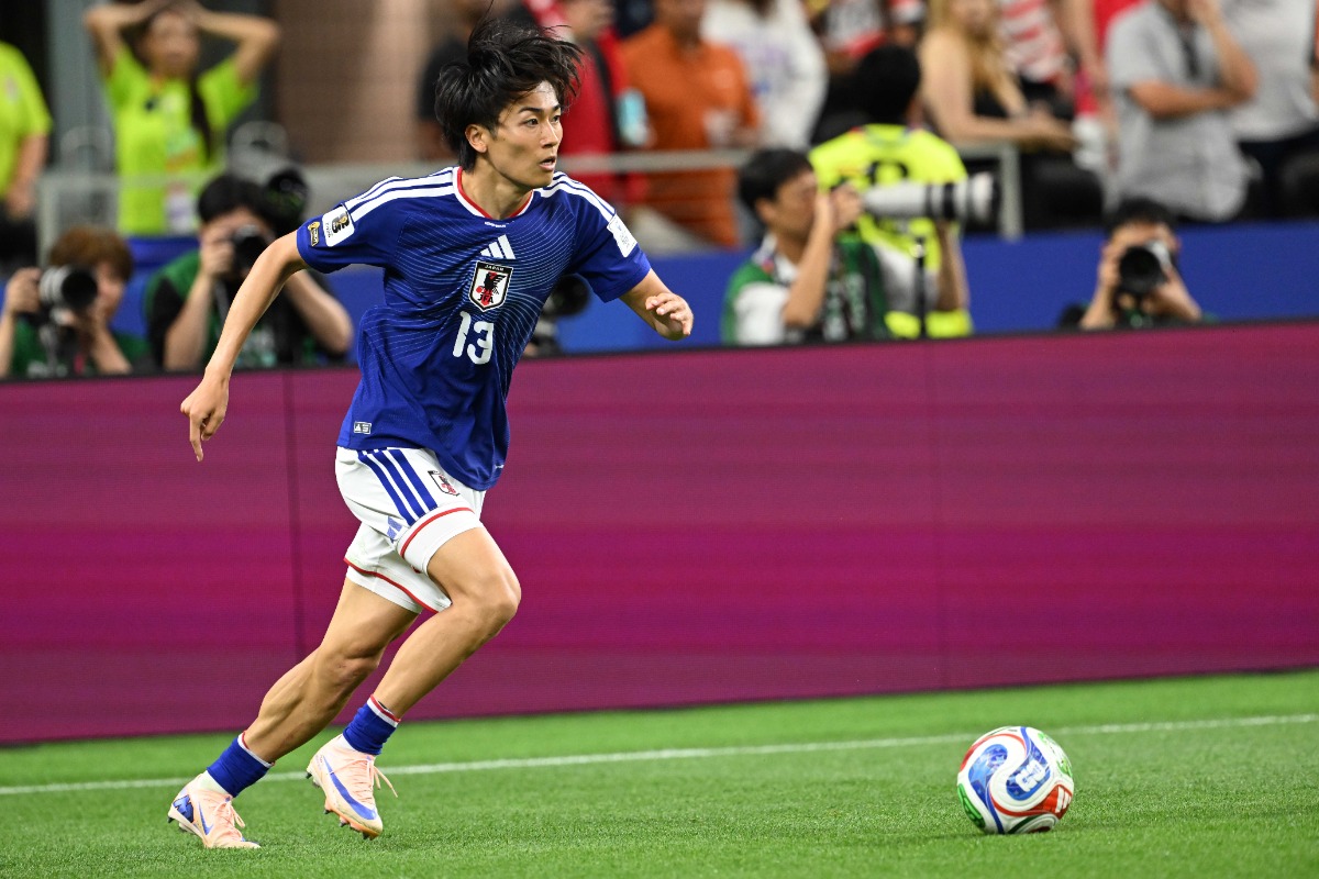 日本代表の中村敬斗【写真:徳原隆元】
