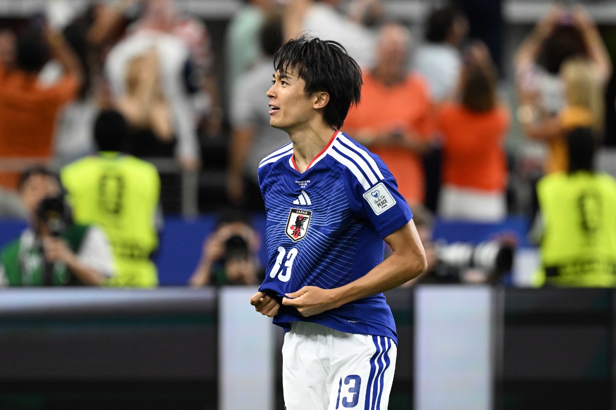 日本代表の中村敬斗【写真：徳原隆元】