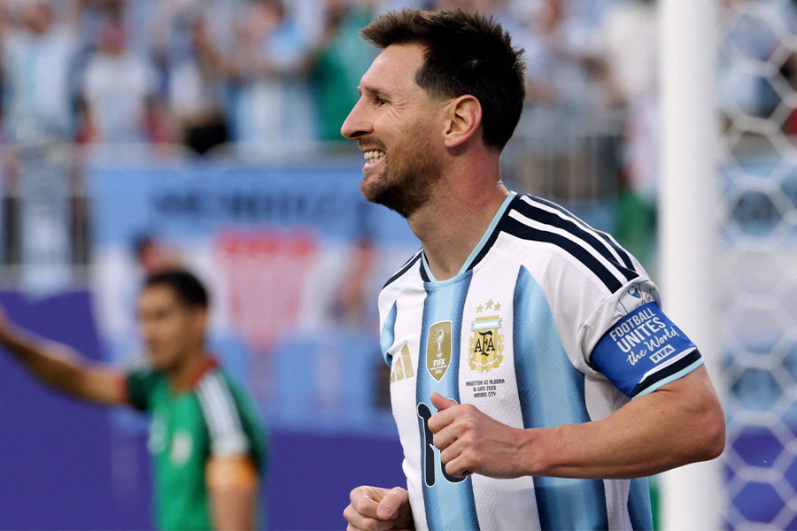 W杯6大会連続出場を果たした、アルゼンチン代表FWリオネル・メッシ【写真：ロイター】